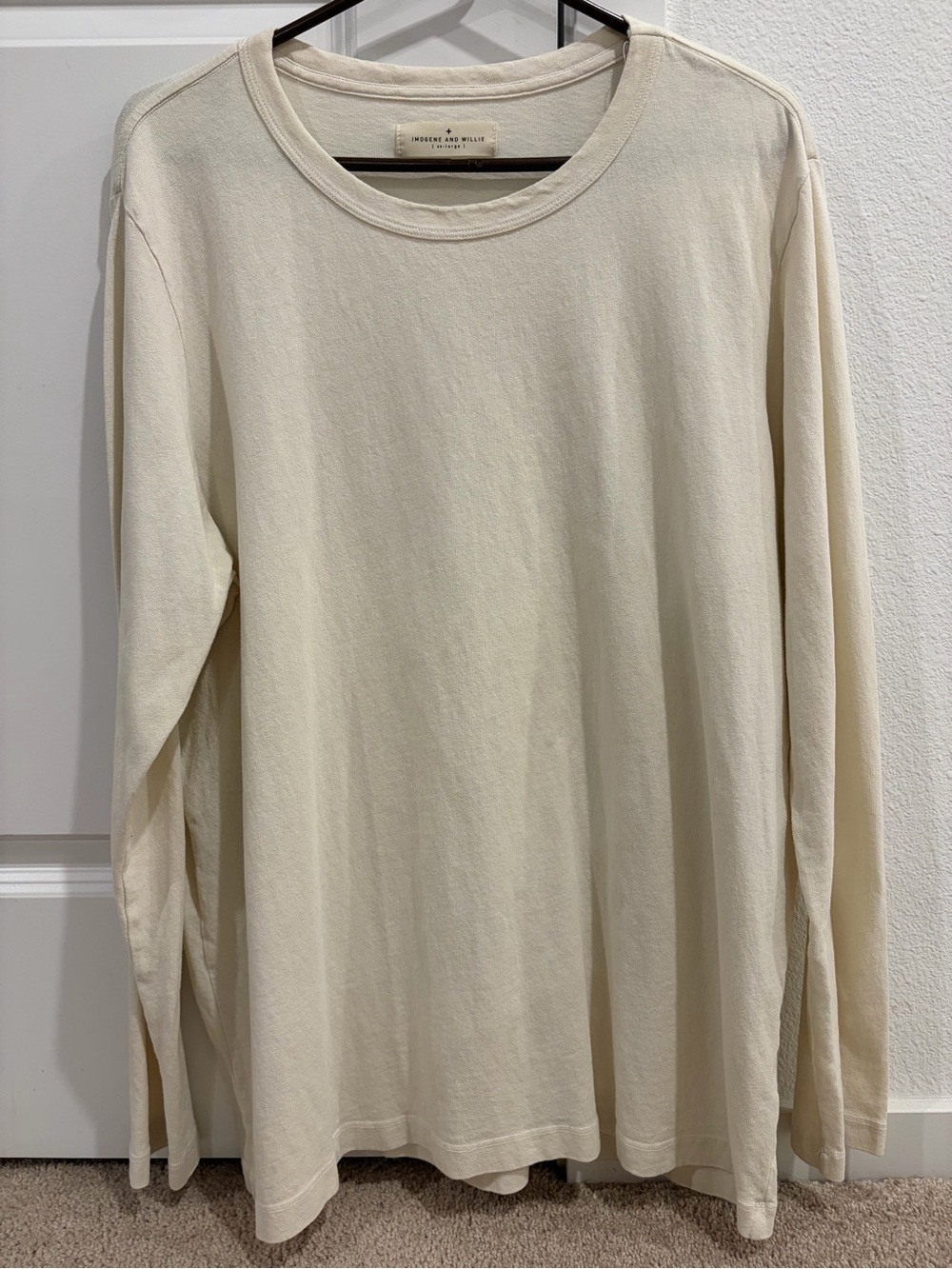 imogene + willie Cream Long Sleeve Tee